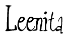 The image is of the word Leenita stylized in a cursive script.