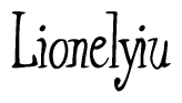 The image contains the word 'Lionelyiu' written in a cursive, stylized font.
