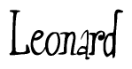 The image contains the word 'Leonard' written in a cursive, stylized font.