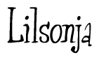 The image is a stylized text or script that reads 'Lilsonja' in a cursive or calligraphic font.