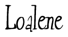 The image contains the word 'Loalene' written in a cursive, stylized font.