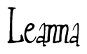 The image is a stylized text or script that reads 'Leanna' in a cursive or calligraphic font.