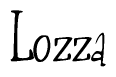 The image contains the word 'Lozza' written in a cursive, stylized font.