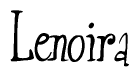 The image contains the word 'Lenoira' written in a cursive, stylized font.