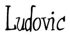 The image is a stylized text or script that reads 'Ludovic' in a cursive or calligraphic font.