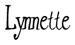 The image is of the word Lynnette stylized in a cursive script.