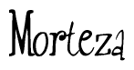 The image is a stylized text or script that reads 'Morteza' in a cursive or calligraphic font.