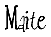 The image is of the word Maite stylized in a cursive script.