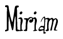 The image is of the word Miriam stylized in a cursive script.