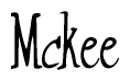 The image contains the word 'Mckee' written in a cursive, stylized font.