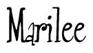 The image is of the word Marilee stylized in a cursive script.