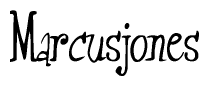 The image is of the word Marcusjones stylized in a cursive script.