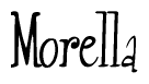 The image contains the word 'Morella' written in a cursive, stylized font.