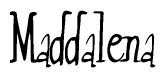 The image contains the word 'Maddalena' written in a cursive, stylized font.