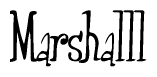   The image is of the word Marshalll stylized in a cursive script. 