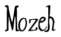 The image is a stylized text or script that reads 'Mozeh' in a cursive or calligraphic font.