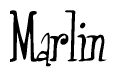 The image contains the word 'Marlin' written in a cursive, stylized font.