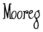 The image contains the word 'Mooreg' written in a cursive, stylized font.