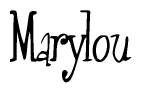 The image is a stylized text or script that reads 'Marylou' in a cursive or calligraphic font.