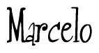 The image is a stylized text or script that reads 'Marcelo' in a cursive or calligraphic font.