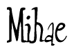 The image is of the word Mihae stylized in a cursive script.