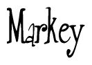 The image contains the word 'Markey' written in a cursive, stylized font.