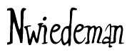 The image contains the word 'Nwiedeman' written in a cursive, stylized font.