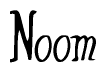 The image is of the word Noom stylized in a cursive script.