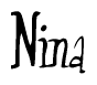 The image contains the word 'Nina' written in a cursive, stylized font.