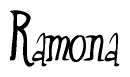 The image is a stylized text or script that reads 'Ramona' in a cursive or calligraphic font.
