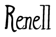 The image is a stylized text or script that reads 'Renell' in a cursive or calligraphic font.