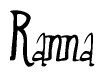 The image is of the word Ranna stylized in a cursive script.