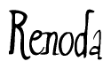   The image is of the word Renoda stylized in a cursive script. 