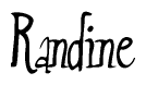 The image contains the word 'Randine' written in a cursive, stylized font.