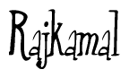 The image is a stylized text or script that reads 'Rajkamal' in a cursive or calligraphic font.