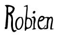 The image contains the word 'Robien' written in a cursive, stylized font.