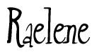 The image is a stylized text or script that reads 'Raelene' in a cursive or calligraphic font.