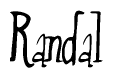The image is of the word Randal stylized in a cursive script.