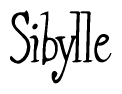 The image is a stylized text or script that reads 'Sibylle' in a cursive or calligraphic font.