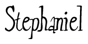 The image contains the word 'Stephaniel' written in a cursive, stylized font.