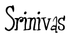 The image is a stylized text or script that reads 'Srinivas' in a cursive or calligraphic font.