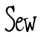 Sew Calligraphy Text 
