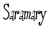 The image is a stylized text or script that reads 'Saramary' in a cursive or calligraphic font.