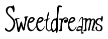 The image is a stylized text or script that reads 'Sweetdreams' in a cursive or calligraphic font.