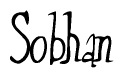 The image is a stylized text or script that reads 'Sobhan' in a cursive or calligraphic font.