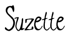 The image is of the word Suzette stylized in a cursive script.
