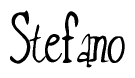 The image is a stylized text or script that reads 'Stefano' in a cursive or calligraphic font.