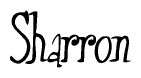 The image is of the word Sharron stylized in a cursive script.