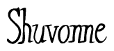 The image is a stylized text or script that reads 'Shuvonne' in a cursive or calligraphic font.