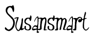 The image is a stylized text or script that reads 'Susansmart' in a cursive or calligraphic font.